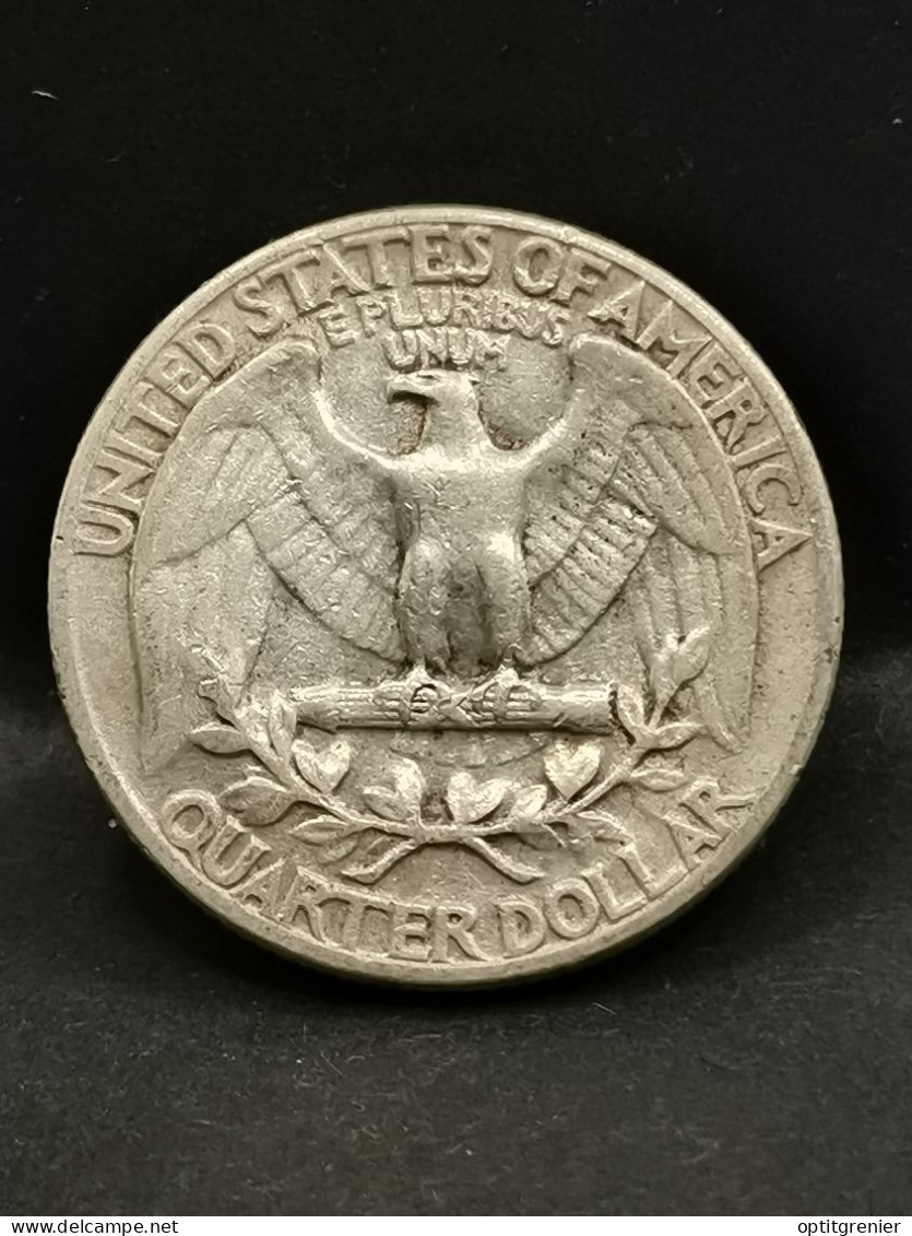 WASHINGTON QUARTER DOLLAR ARGENT 1945 PHILADELPHIE USA / SILVER 1/4 DOLLAR - 1932-1998: Washington