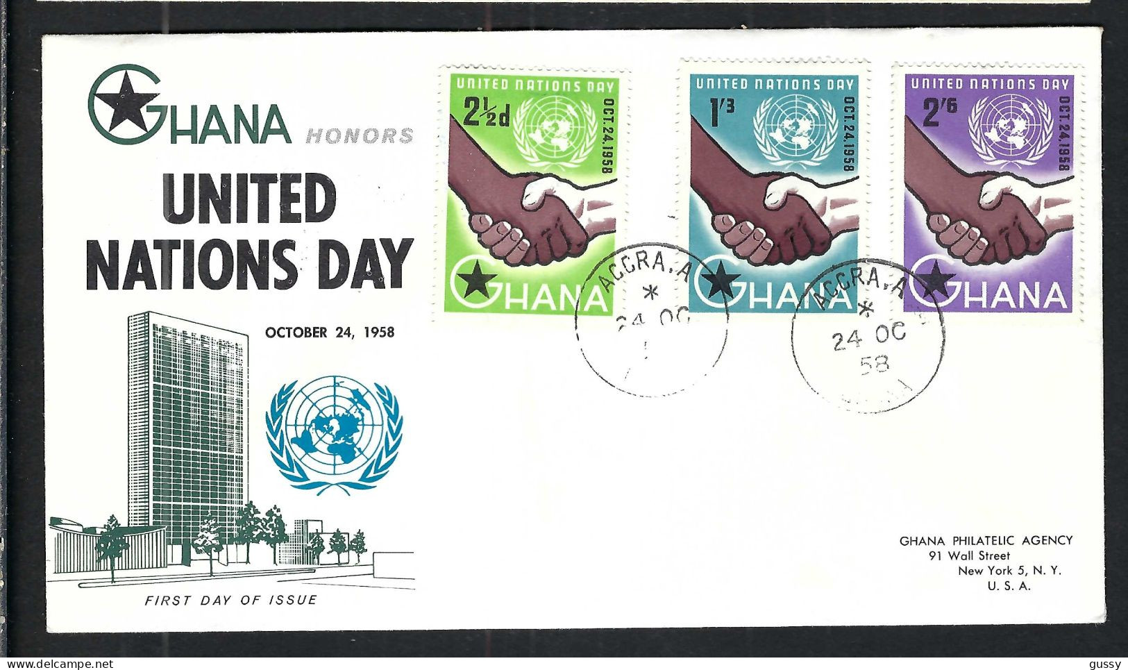 GHANA Ca.1958: FDC De ACCRA à NEW YORK (USA) - Ghana (1957-...)