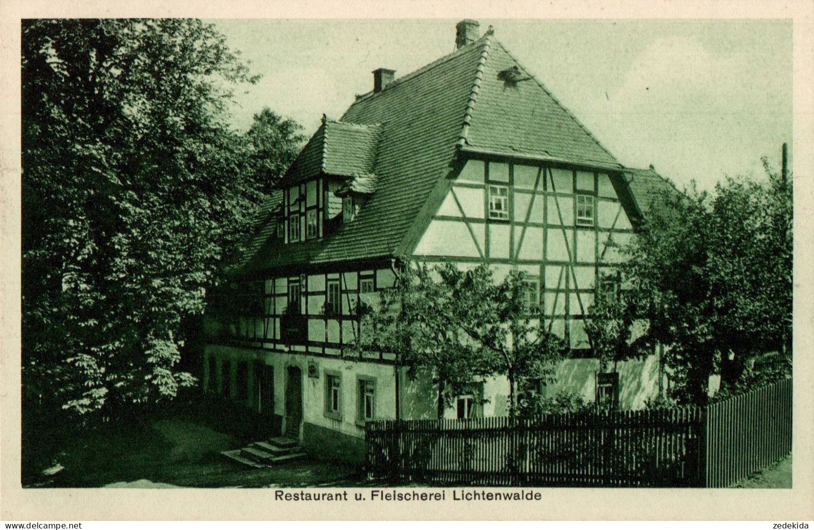 H0175 - TOP Lichtenwalde - Restaurant Gaststätte Fleischerei - Photo Blasius Chemnitz Ebersdorf - Frankenberg