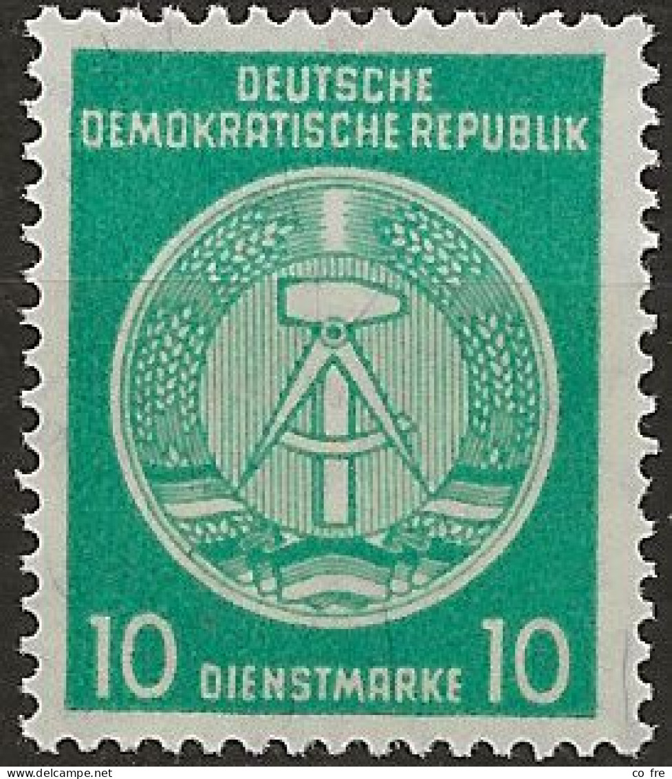 Allemagne, République Démocratique Timbre De Service N°50B** (avec Fils De Soie) (ref.2) - Postfris