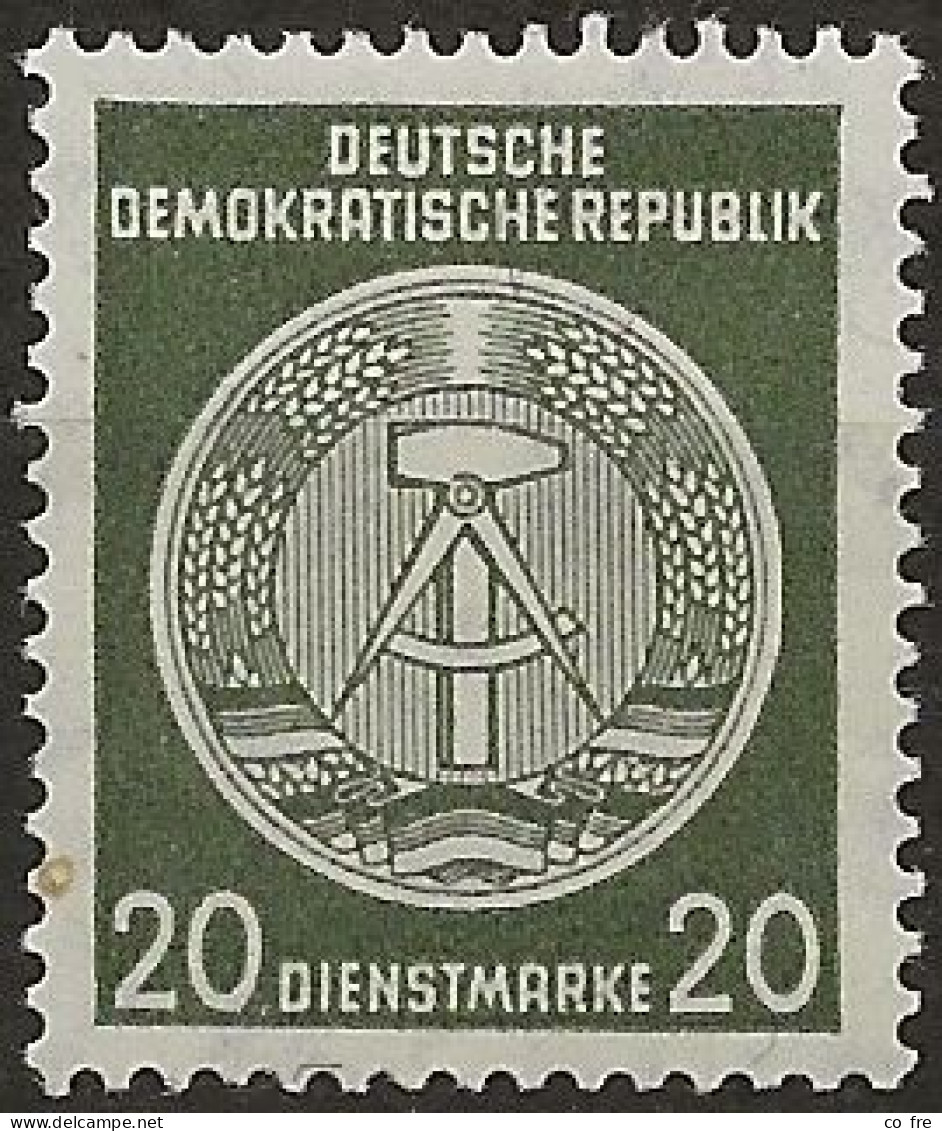 Allemagne, République Démocratique Timbre De Service N°50D** (avec Fils De Soie) (ref.2) - Postfris