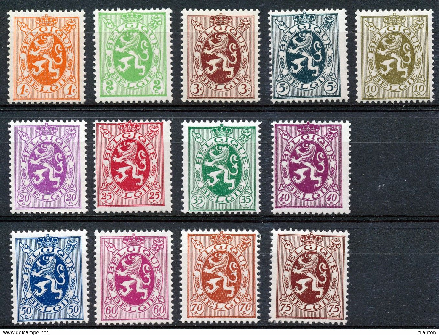 BELGIE - OBP Nr 276/288A (zonder/sans Nr 288) - Heraldieke Leeuw -  MNH** - Cote 80,00 € - 1929-1937 Lion Héraldique