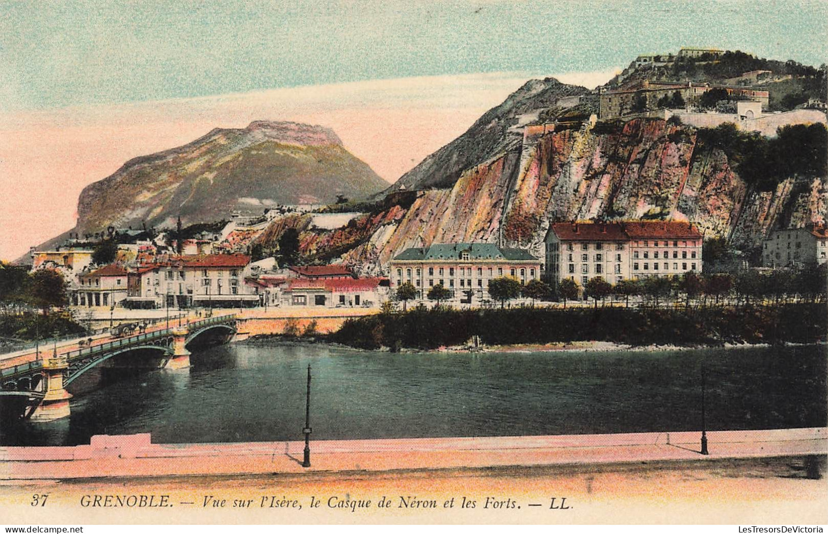 FRANCE - Grenoble - Vue Sur L'Isère, Le Casque De Néron Et Les Forts - Colorisé - LL - Carte Postale Ancienne - Grenoble