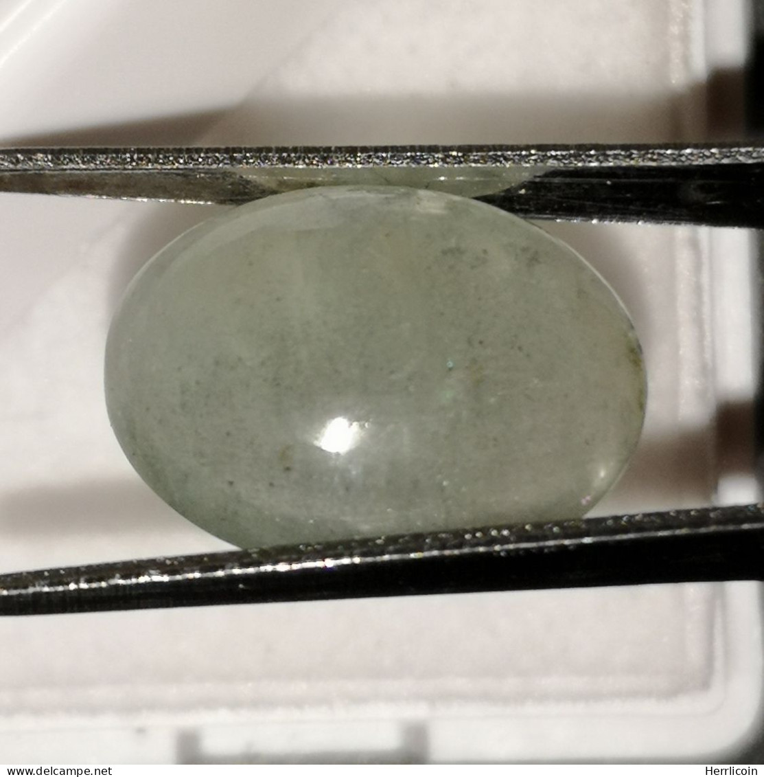 Béryl Vert Naturel De Madagascar - Cabochon 6.09 Carats - 14.3 X 10.8 X 5.2 Mm - Other & Unclassified