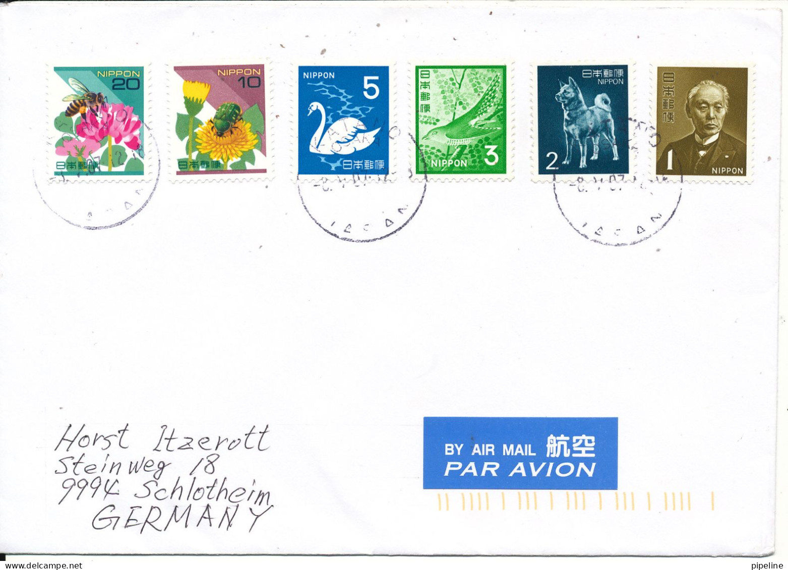 Japan Cover Sent Air Mail To Germany 8-5-2007 Topic Stamp - Covers & Documents