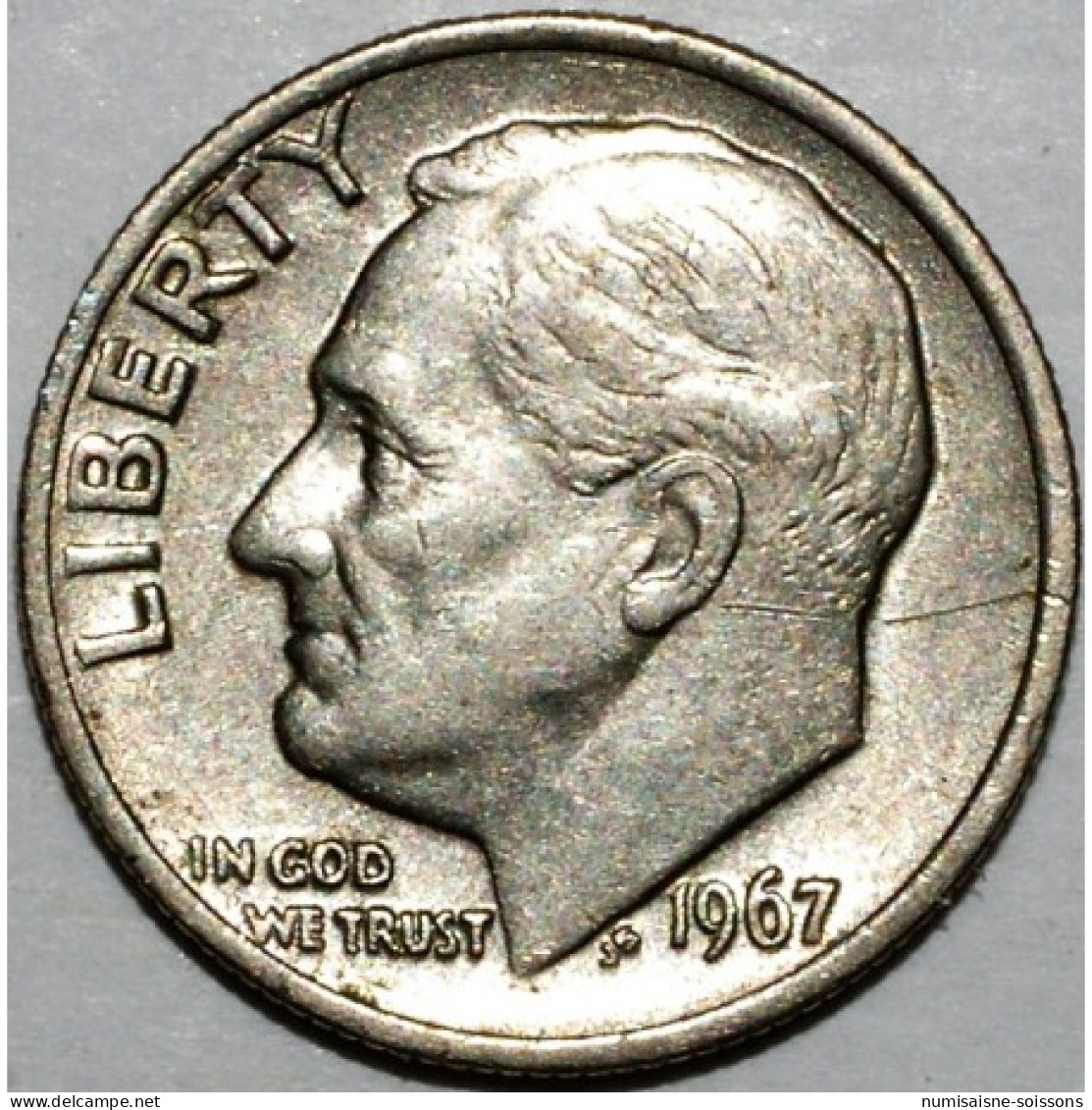 ETATS UNIS - KM 195a - 1 DIME 1967 - FRANKLIN ROOSEVELT - TB/TTB - 1946-...: Roosevelt