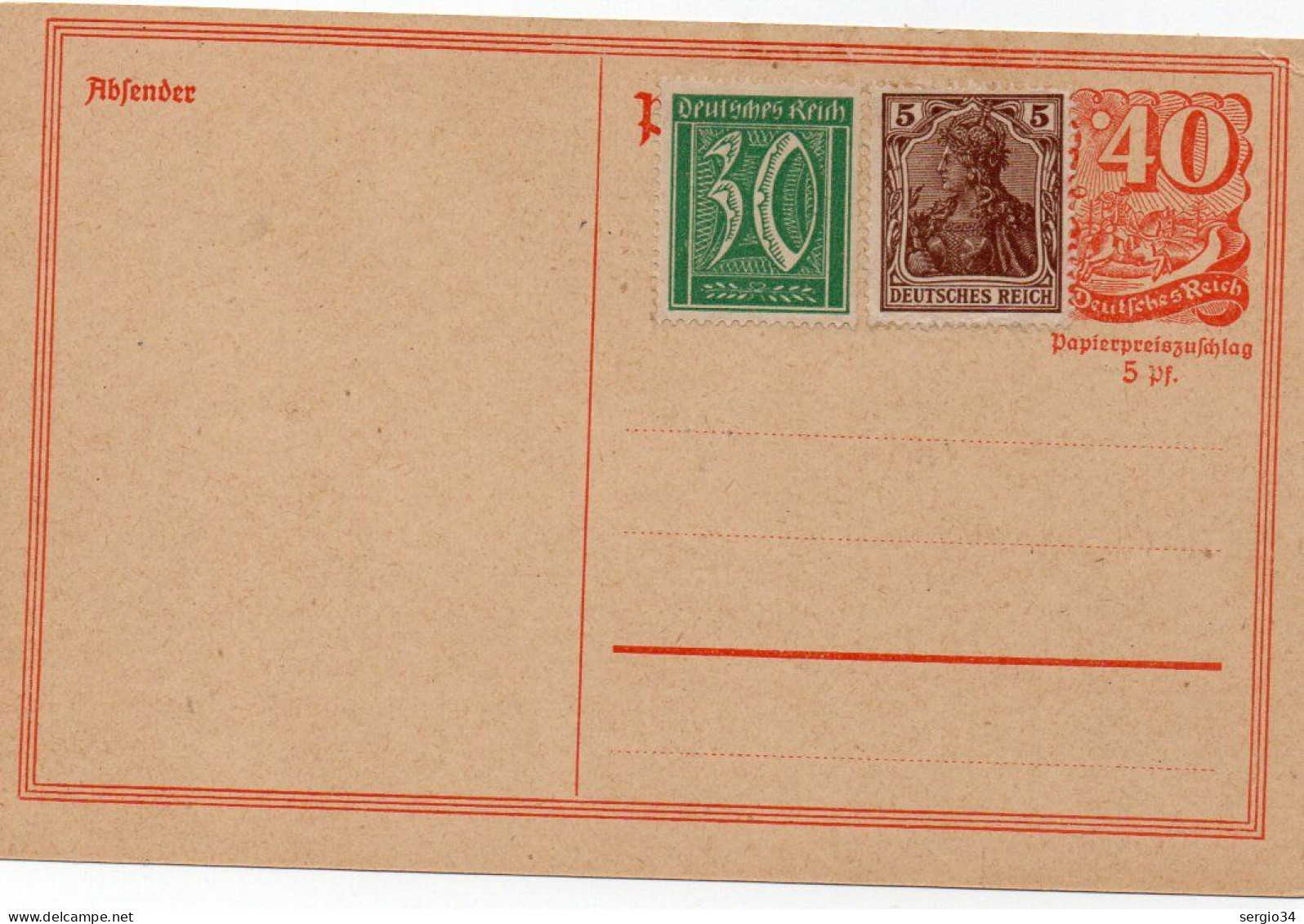 GERMANIA-Intero Postale Nuovo Pluriaffrancato Come Da Foto- - 1843-1852 Federale & Kantonnale Postzegels