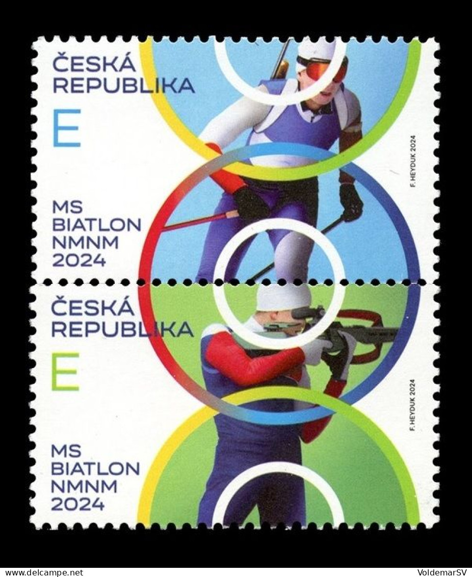 Czech Republic 2024 Mih. 1240/41 Biathlon World Championships 2024 In Nove Mesto Na Morave MNH ** - Nuovi