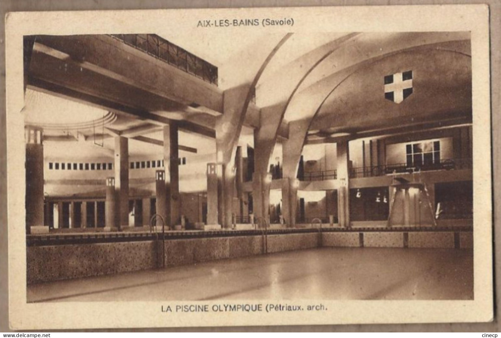 CPA 73 - AIX LES BAINS - La Piscine Olympique - TB PLAN Edifice NATATION 1946 - Schwimmen