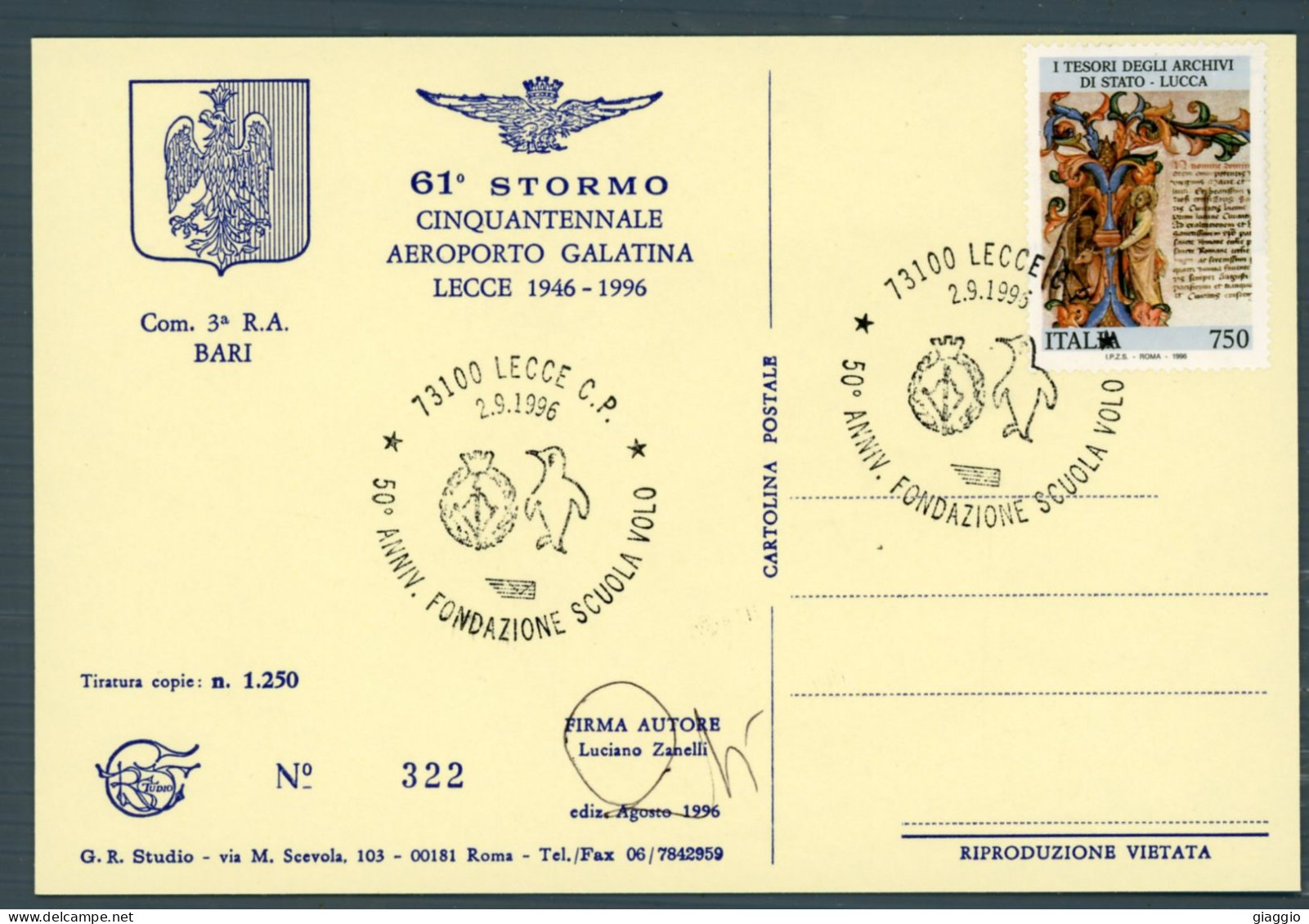 °°° cofanetto n. 5500 - aeronautica militare fuori formato °°°