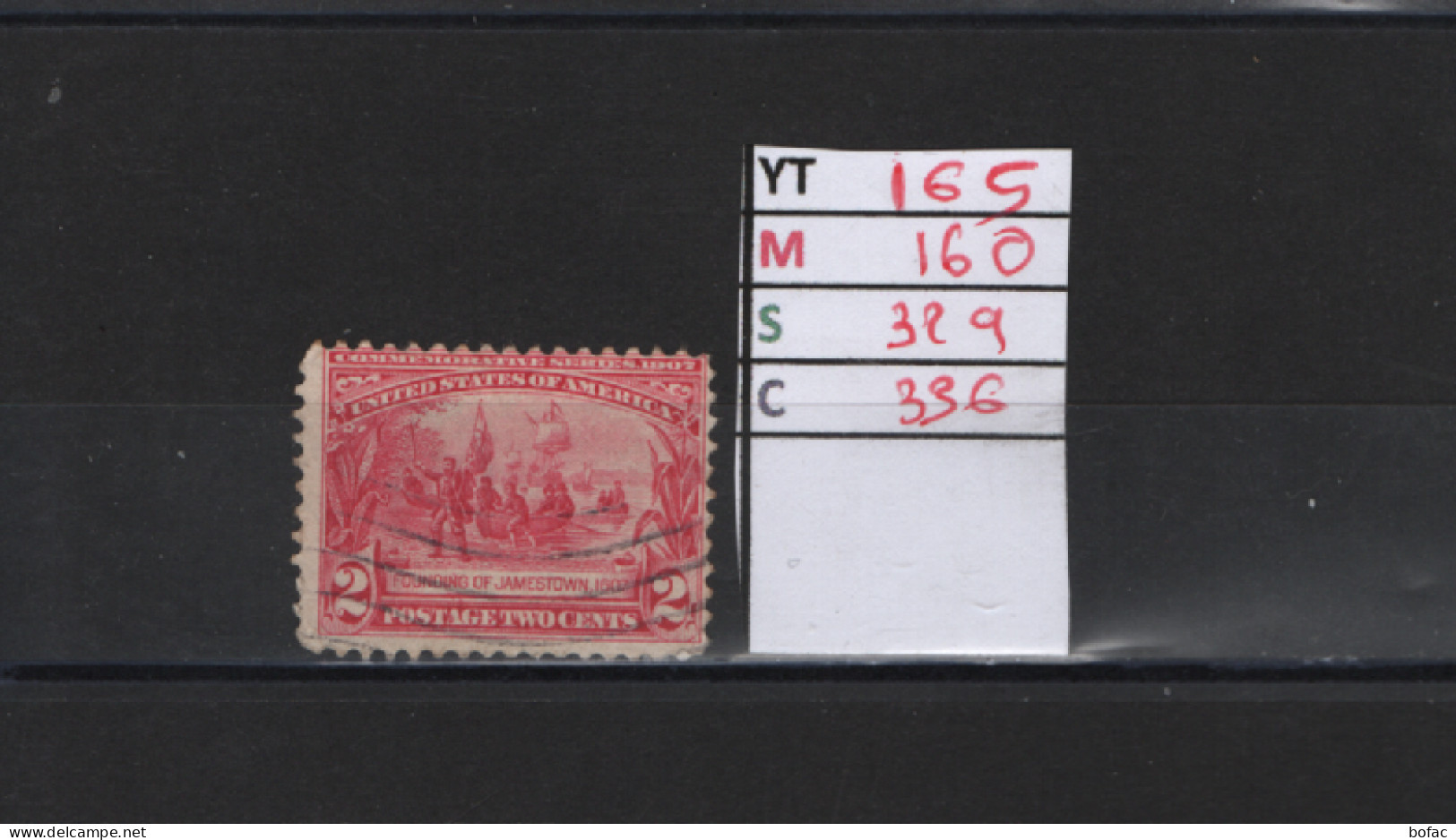 PRIX FIXE Obl 165 YT 160 MIC 329 SCOT 336 GIB Fondation De Jamestown 1907 Etats Unis 58/05 - Used Stamps