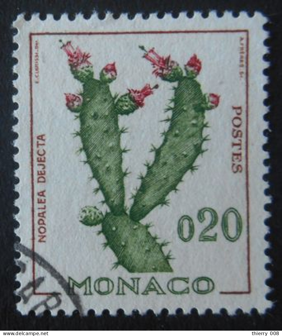 543  Monaco Oblitéré Cactus Nopalea Dejecta - Usados