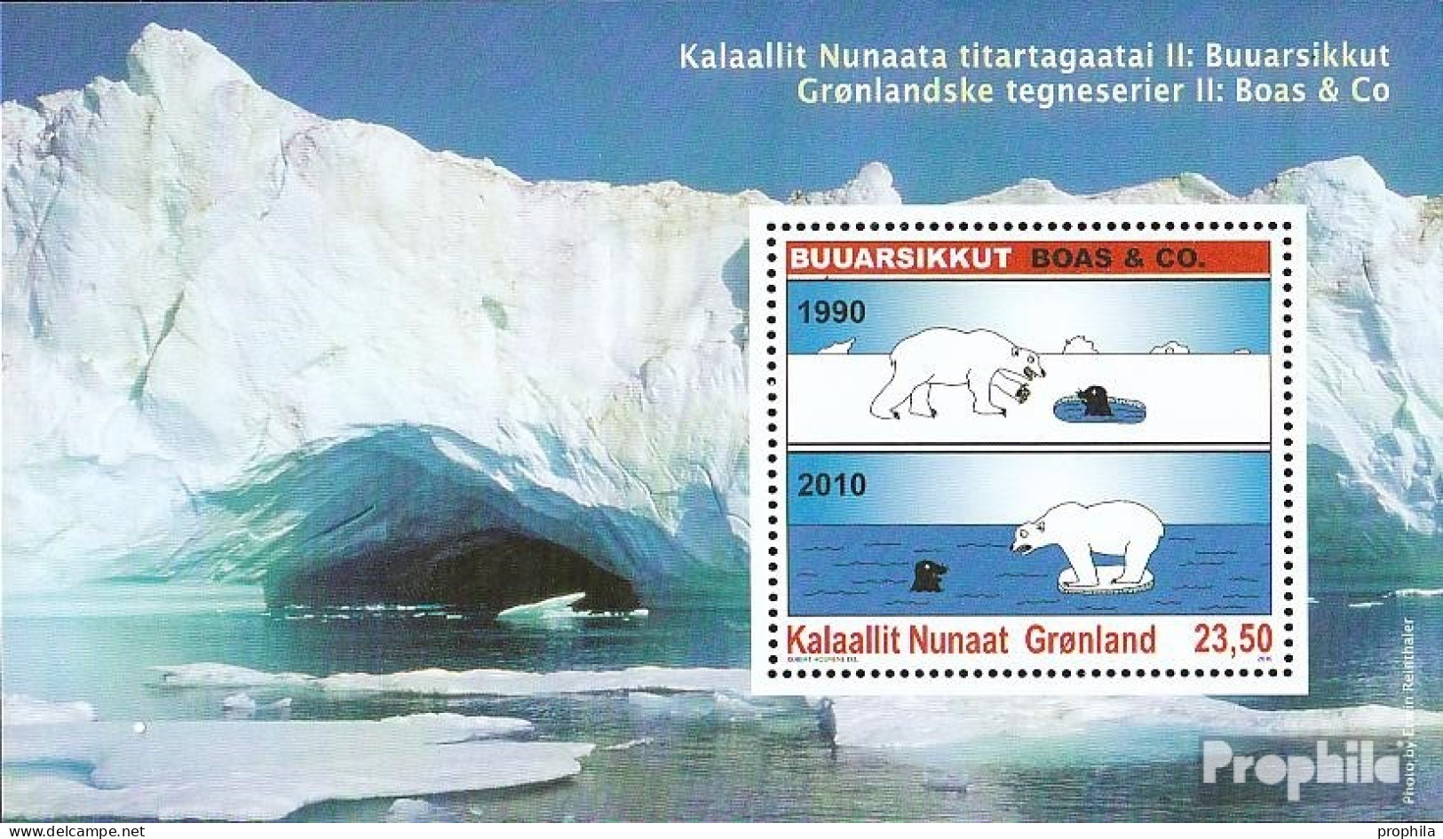 Dänemark - Grönland Block50 (kompl.Ausg.) Postfrisch 2010 Eisbär Beim Robbenfang - Blocks & Kleinbögen