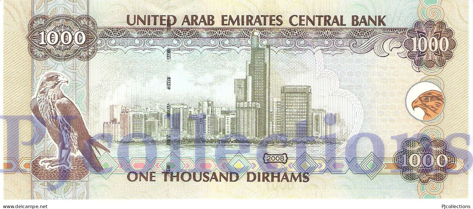 UNITED ARAB EMIRATES 1000 DIRHAMS 2008 PICK 33b UNC - Ver. Arab. Emirate