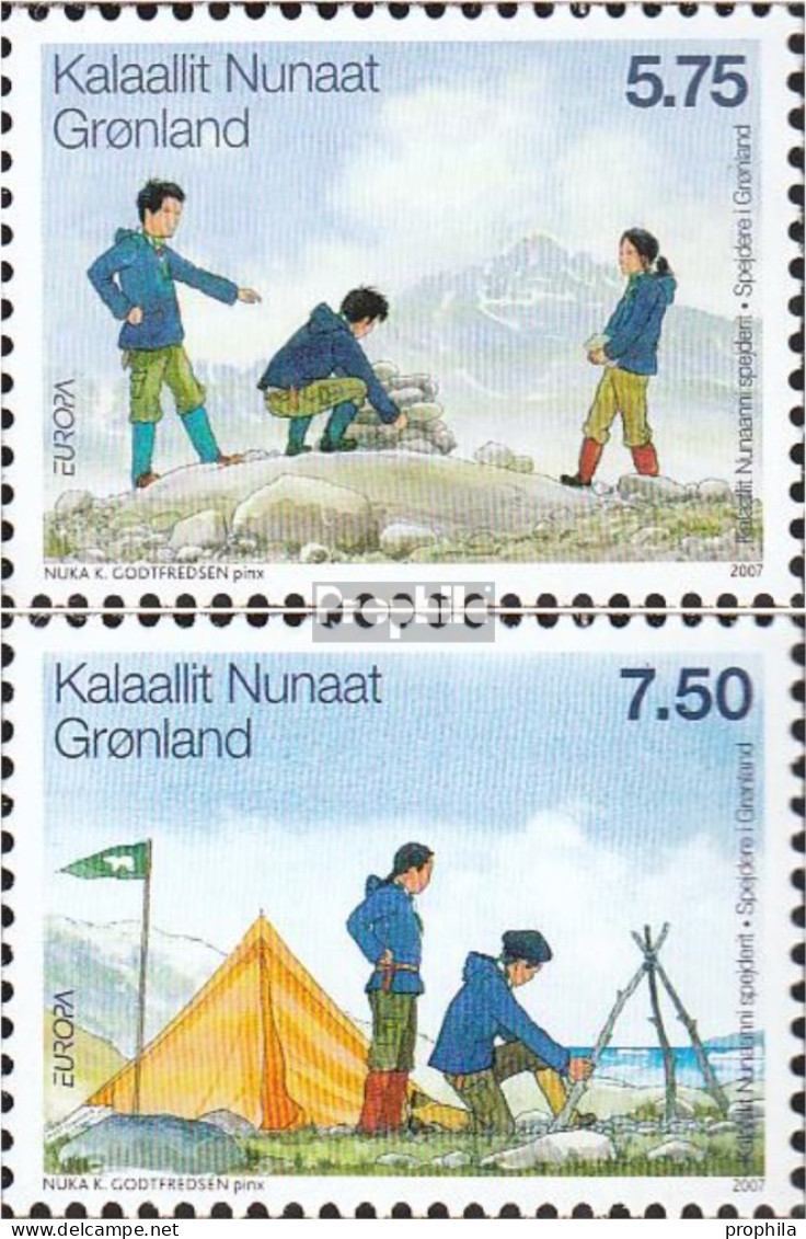 Dänemark - Grönland 480-481 (kompl.Ausg.) Postfrisch 2007 Europa: Pfadfinder - Unused Stamps