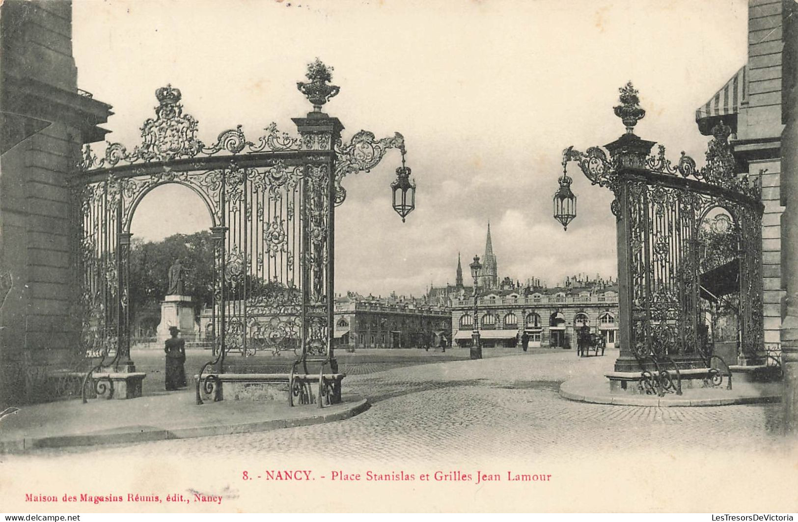 FRANCE - Nancy - Vue Sur La Place Stanislas Et Grilles Jean Lamour - Carte Postale Ancienne - Nancy