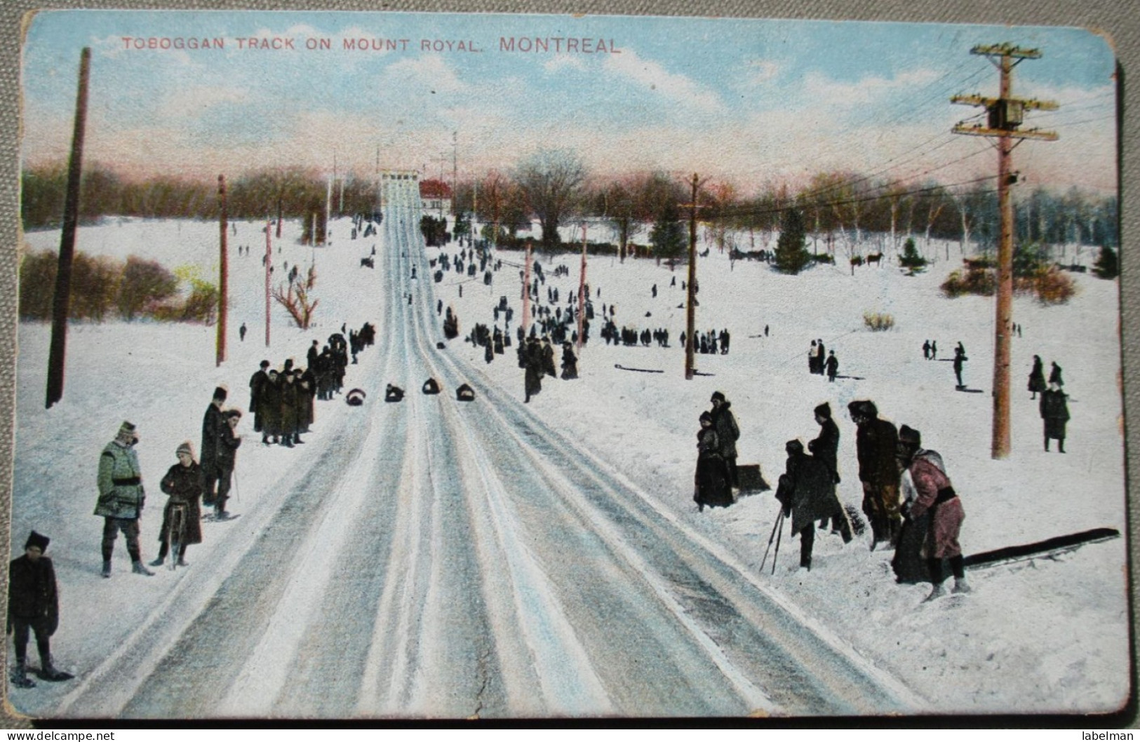 CANADA MONTREAL QUEBEC MONT ROYAL TOBOGGAN TRACK CARD POSTKARTE ANSICHTSKARTE CARTOLINA POSTCARD CARTE POSTALE - Huntsville