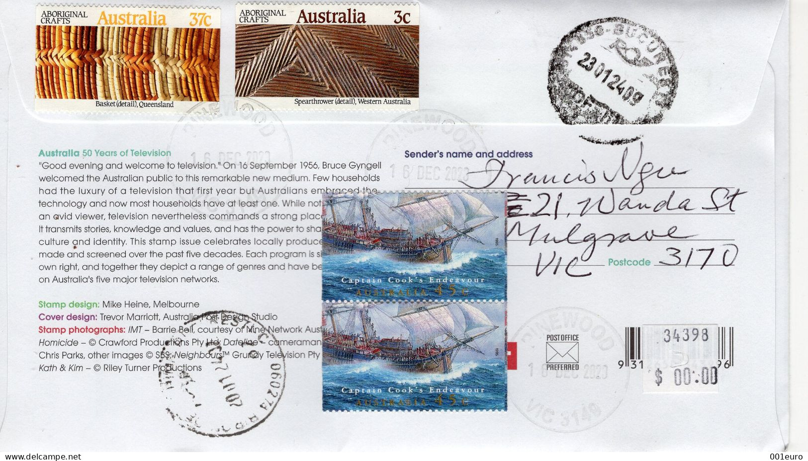 AUSTRALIA: Circulated Cover - Registered Shipping! - Gebraucht