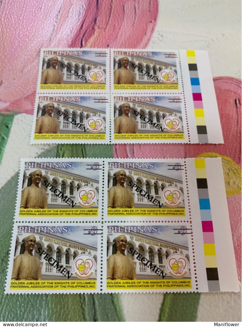 Philippines Stamp Specimen 2009 Block Knights Of Columbus Association - Filipinas