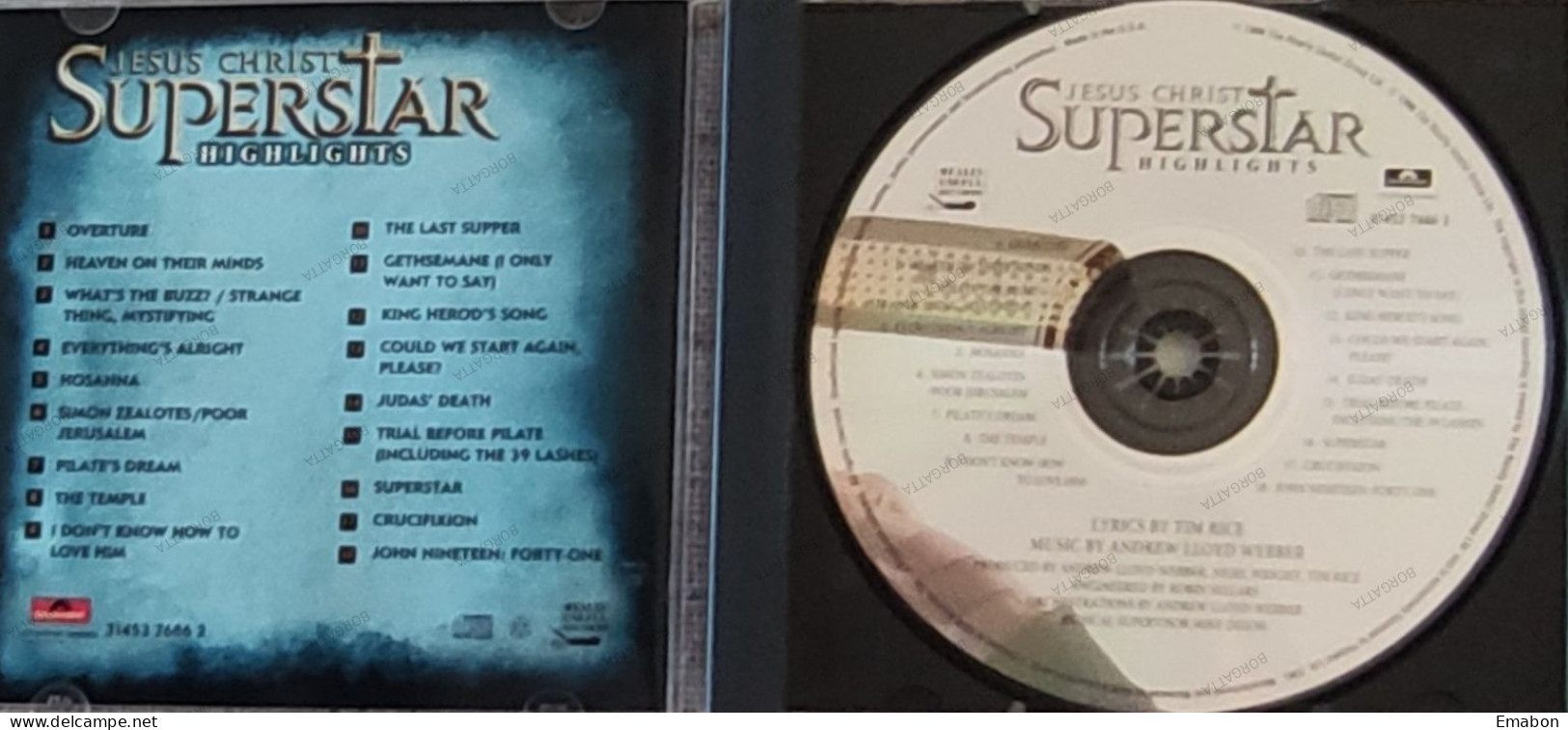 BORGATTA - FILM MUSIC - Cd ANDREW LLOYD WEBBER - JESUS CHRIST SYPERSTAR - REALLY USEFUL 1996 - USATO In Buono Stato - Soundtracks, Film Music