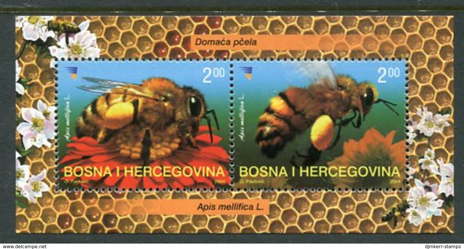 BOSNIA & HERCEGOVINA (Sarajevo) 2004 Honey Bees Block MNH / **.  Michel Block 22 - Bosnia Erzegovina