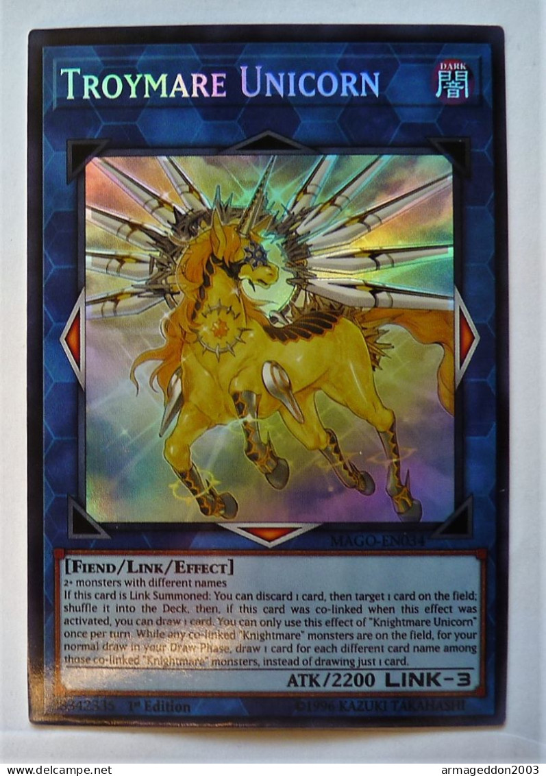 Carte Neuve Yugioh! US HOLO 1st Edition / 1996 MAGO-EN034  TROYMARE UNICORN - Yu-Gi-Oh