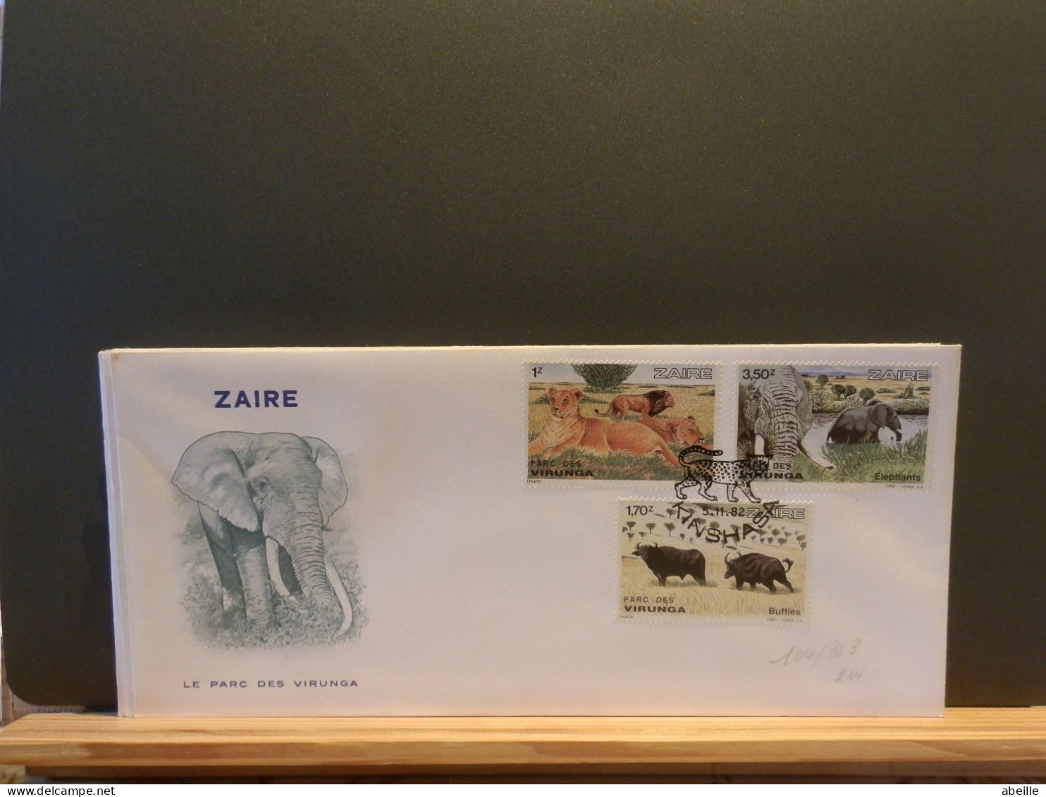 104/363  3   FDC  ZAIRE  1982 - Storia Postale