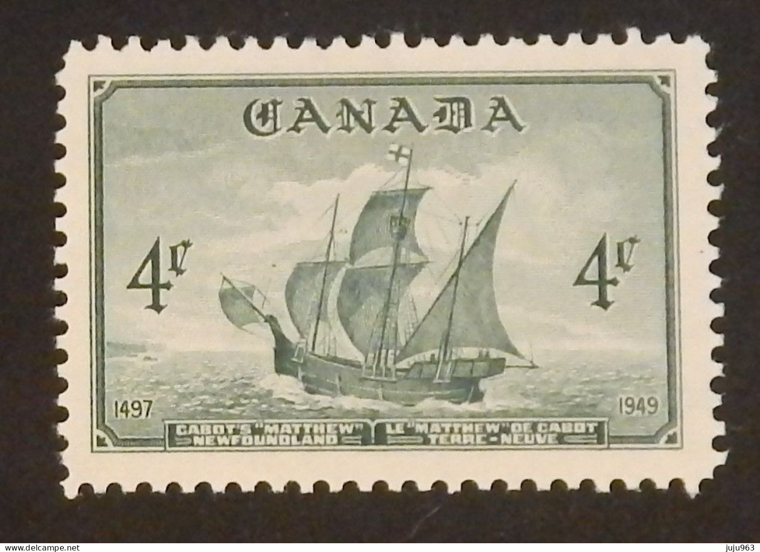 CANADA YT 229 NEUF**MNH"BATEAU DE JEAN CABOT" ANNÉE 1949 - Neufs