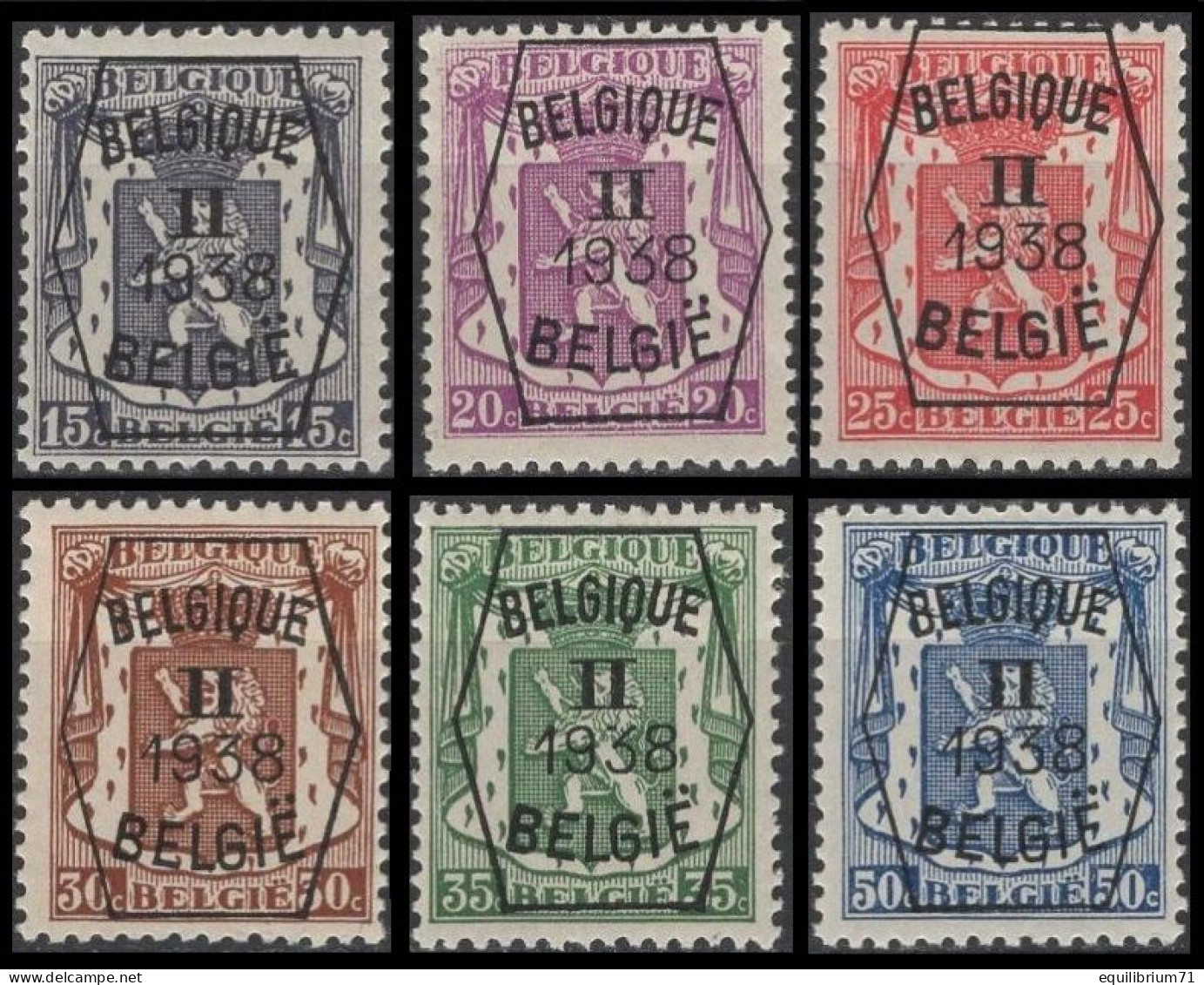 PRE339/344** (PO2) - 1935-1949 Piccolo Sigillo Dello Stato