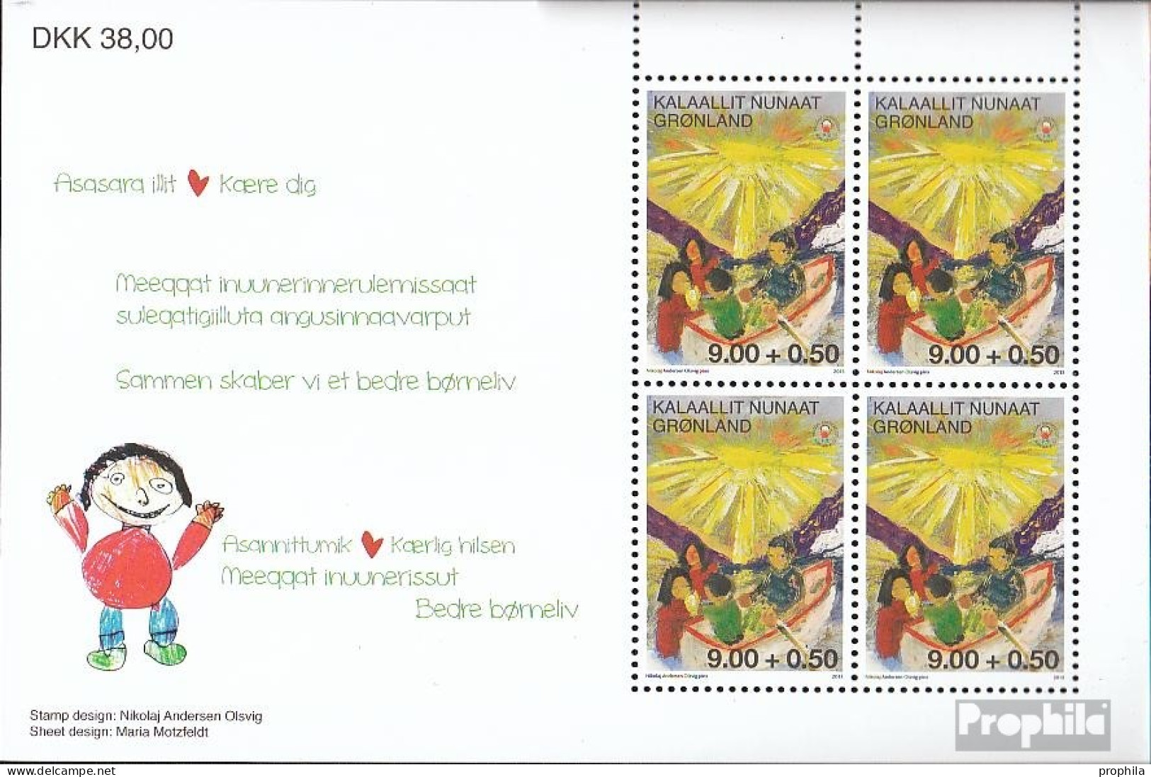 Dänemark - Grönland Block61 (kompl.Ausg.) Postfrisch 2013 Grönländische Kinderhilfe - Blocks & Sheetlets