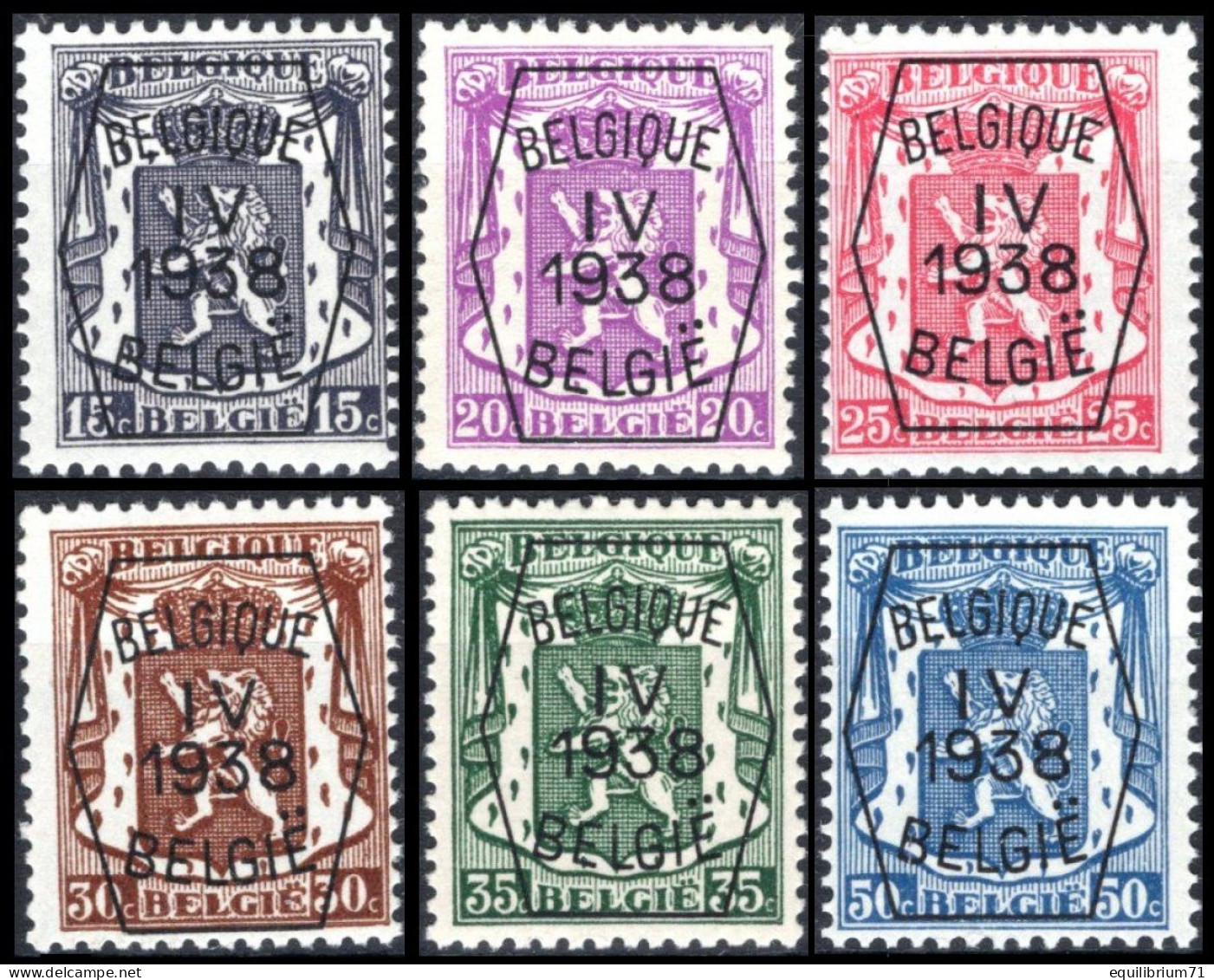 PRE351/356** (PO4) - 1935-1949 Sellos Pequeños Del Estado