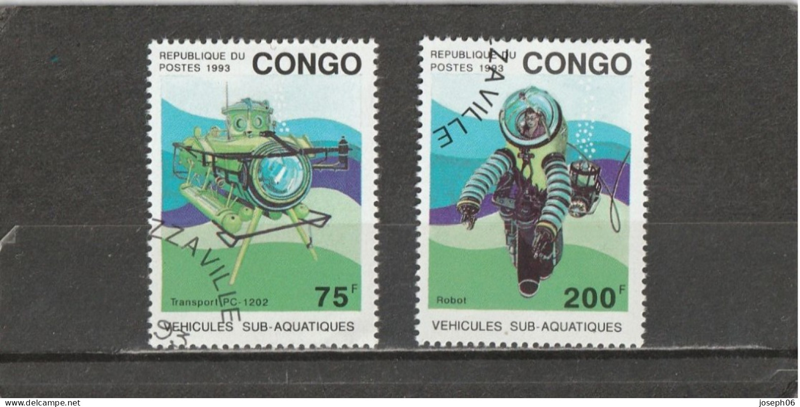 CONGO  1993  Y. T. N° 986A  à  986E  Incomplet  Oblitéré  Frais De Gestion Compris - Gebraucht