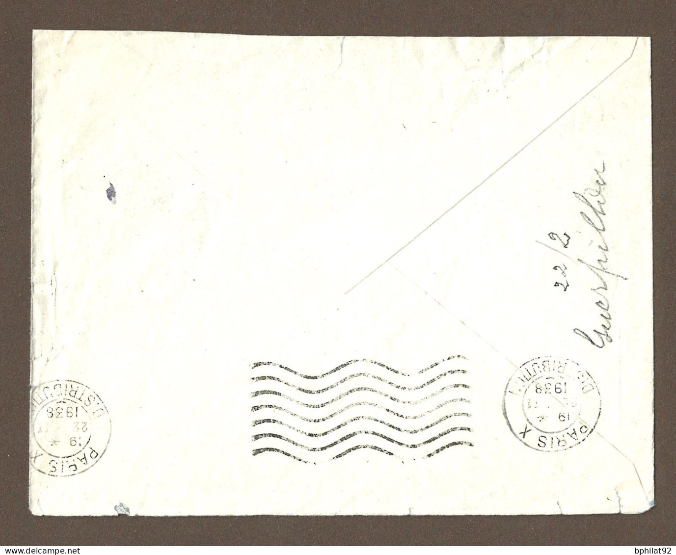 !!! LETTRE DU CAMEROUN POUR PARIS, CACHET DE DOUALA AVEC MARQUE POSTALE PORT-PAYÉ (PP) EN NUMÉRAIRE, DE 1938 - Covers & Documents