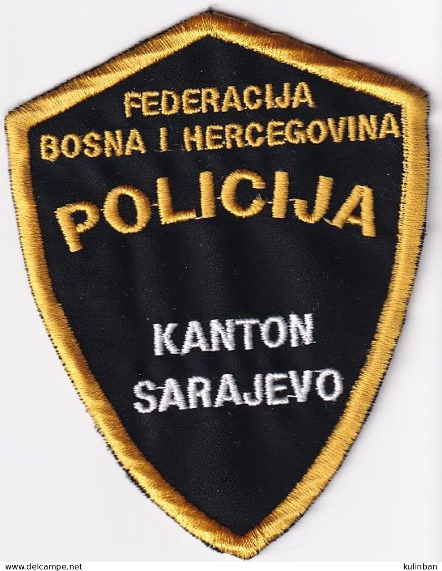 Bosnia And Herzegovina, Policija  Sarajevo - Ecussons Tissu