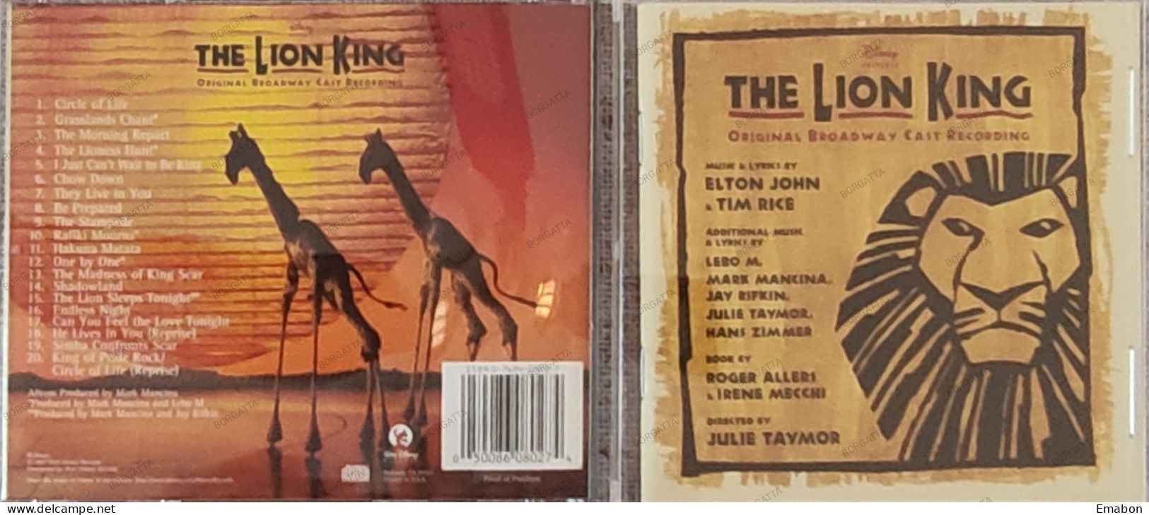 BORGATTA - FILM MUSIC - Cd MARK MANCINA - THE LION KING - WALT DISNEY RECORDS 1997 - USATO In Buono Stato - Filmmuziek