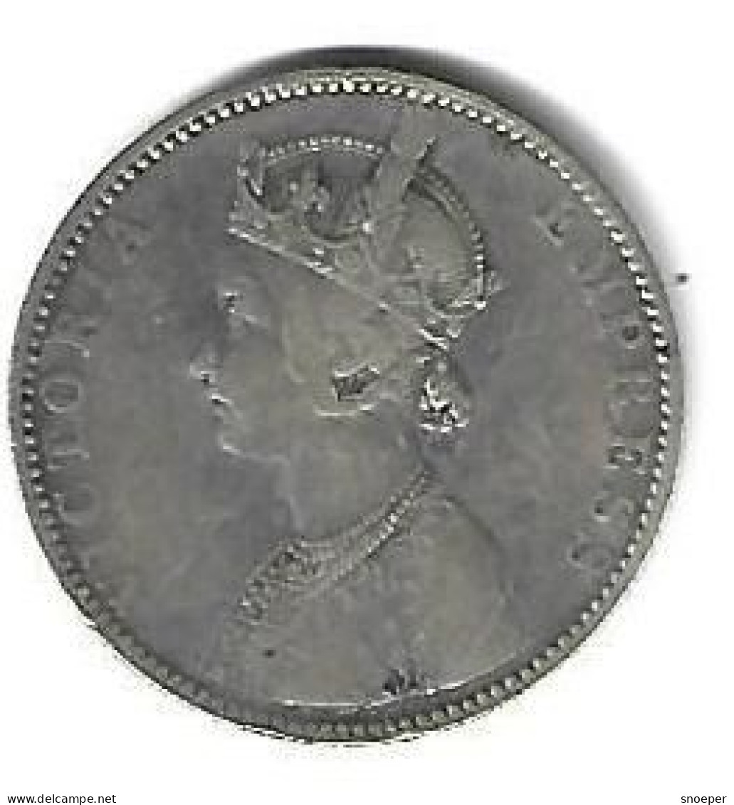 * Britisch India  1 Rupee    1893b Km 492 Vf - Inde