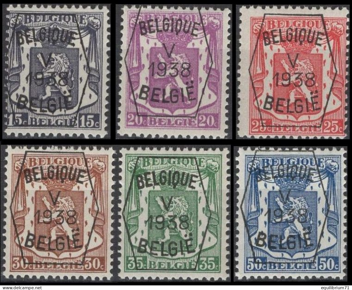 PRE357/362** (PO5) - 1935-1949 Kleines Staatssiegel