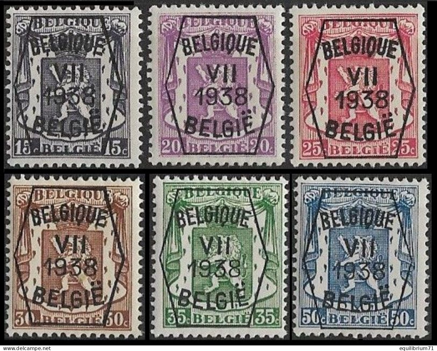 PRE369/374** (PO7) - Tipo 1936-51 (Sigillo Piccolo)