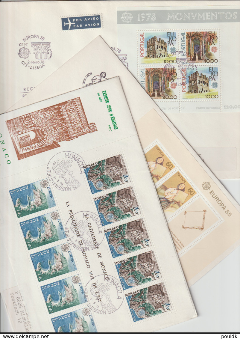 Ten Souvenir Sheets Or Bookletpanes On Covers. Postal Weight Approx 0,14 Kg. Please Read Sales Conditions Under Image - Collections (sans Albums)