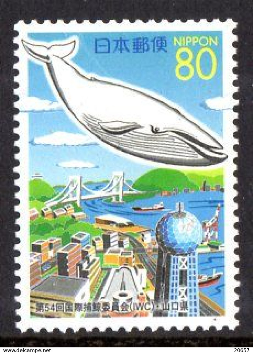 Japon Nippon 2002 3210 Baleine, Pont, Whale, Bridge - Whales