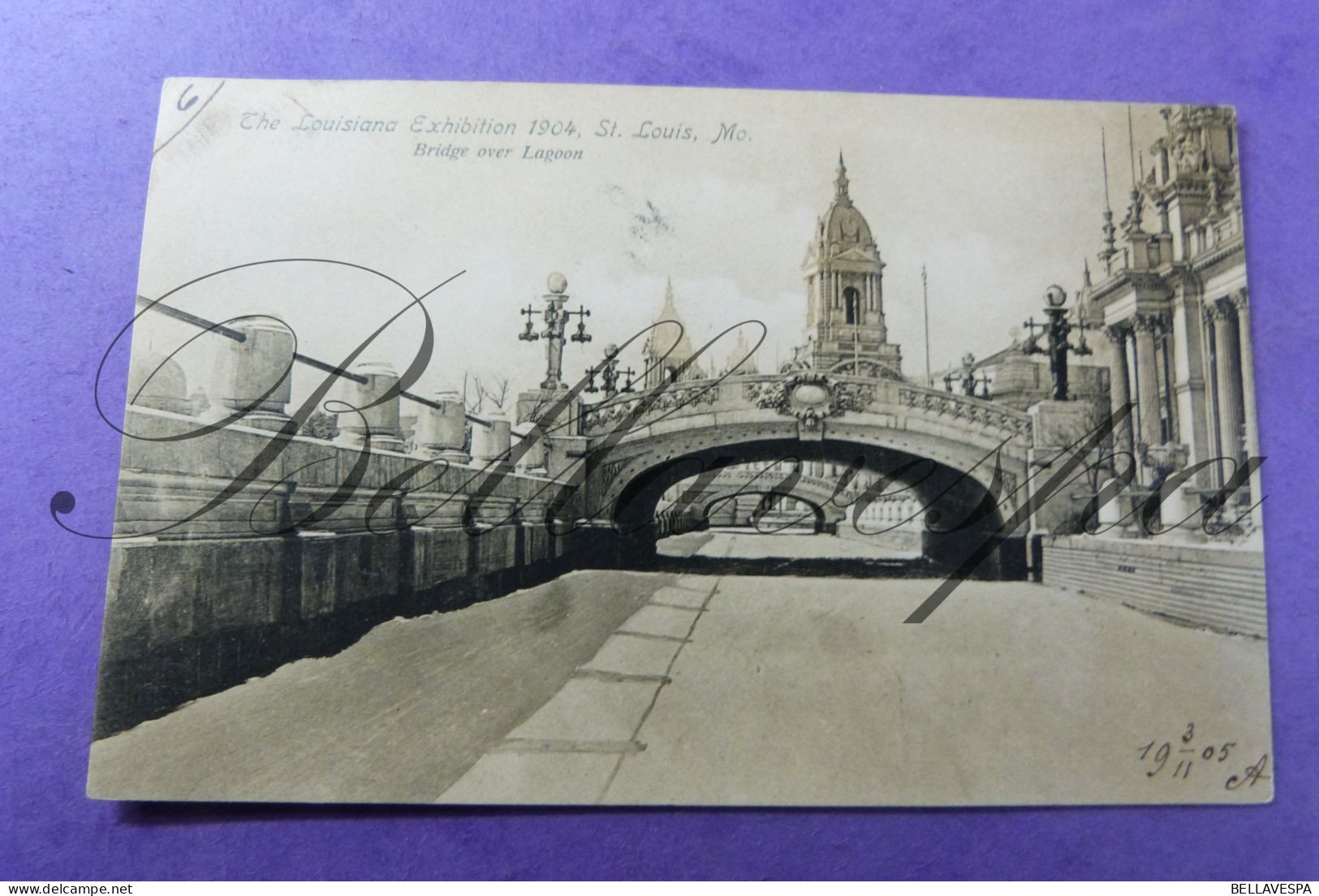 The Louisiana Exhibition St. Louis Mo. 1904   Serie 525 N°11 Bridge  Over Lagoon - Expositions