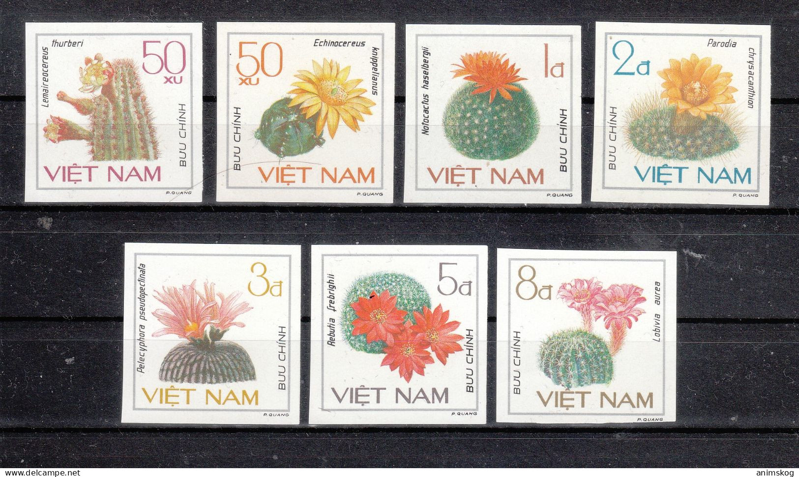 Vietnam 1985**, Kakteen. Ungezähnt / Vietnam 1985, MNH, Cacti, Imperforated - Cactusses