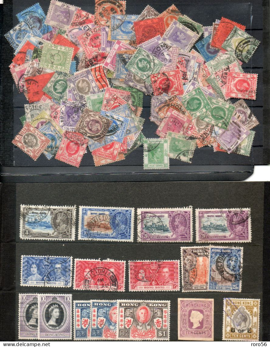 Chine-China-Cina-Lot De Plus De 260 Timbres Anciens De Hongkong,très Forte Cote .voir Les Scans - Andere & Zonder Classificatie