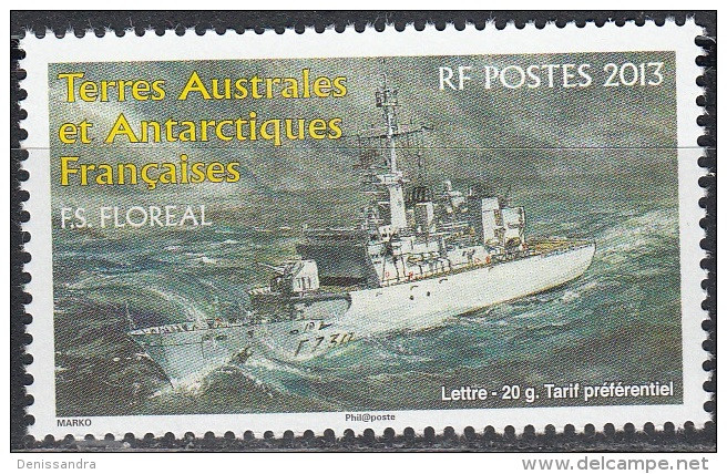 TAAF 2013 Yvert 660 Neuf ** Cote (2017) 1.90 € La Frégate Le Floréal - Unused Stamps