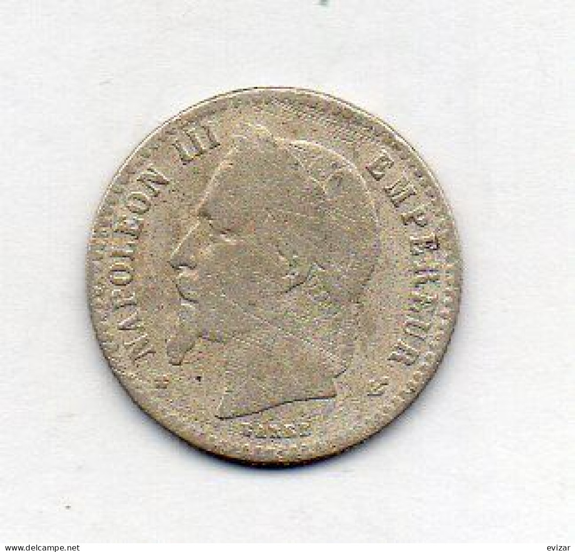 FRANCE, 50 Centimes, Silver, Year 1867-BB, KM # 814.2 - 50 Centimes