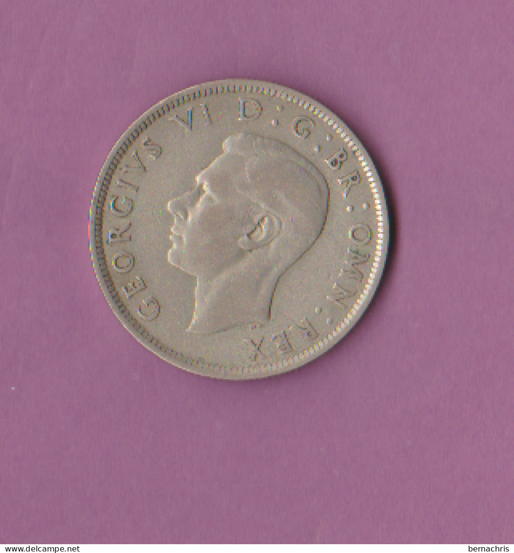 Pièce Half Crown George VI 1942 Argent - K. 1/2 Crown