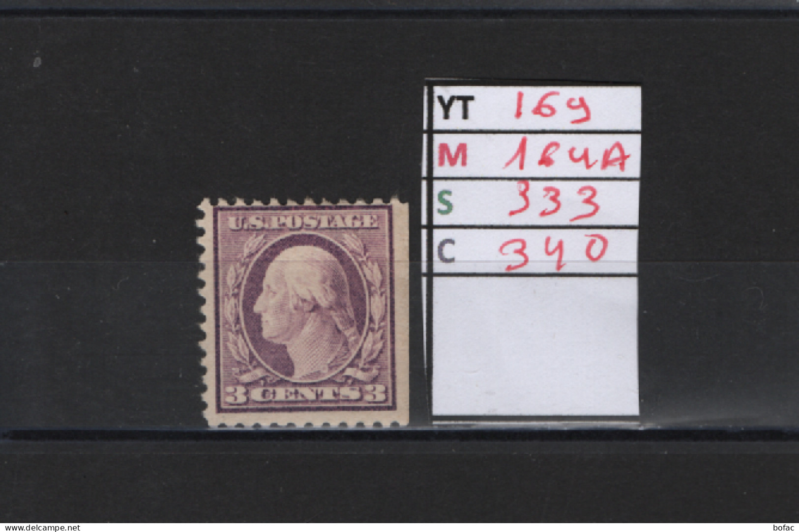 PRIX FIXE Obl   169 YT 164A MIC 333 SCOT 340 GIB George Washington 19081909 58/05 - Used Stamps