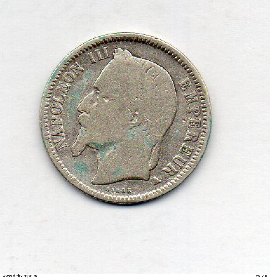 FRANCE, 1 Franc, Silver, Year 1868-A, KM # 806.1 - 1 Franc