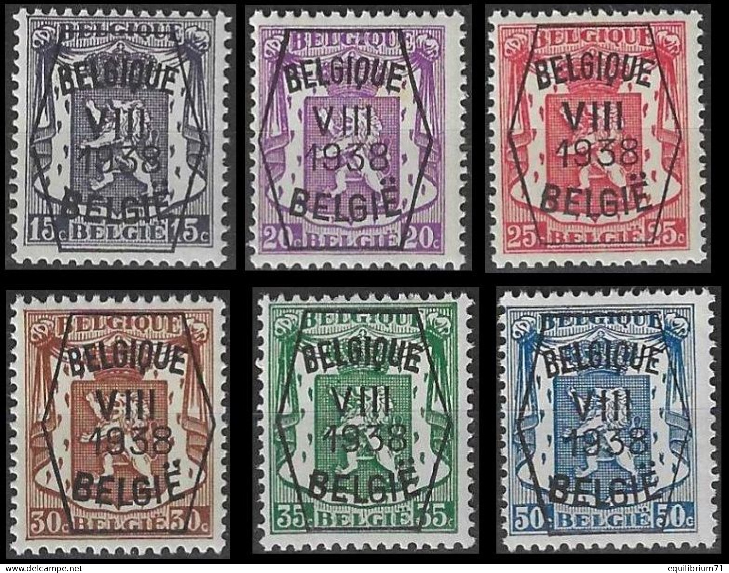 PRE375/380** (PO8) - Typos 1936-51 (Kleines Siegel)