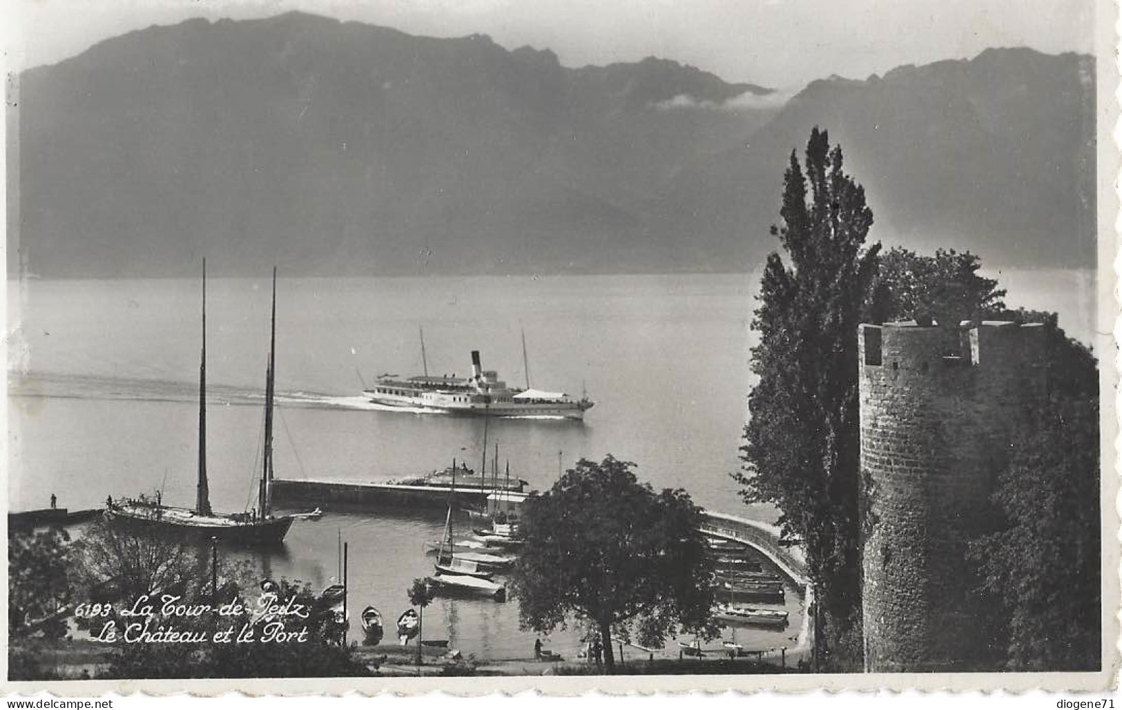 La Tour-de-Peilz Le Château Et Le Port 1948 - La Tour-de-Peilz